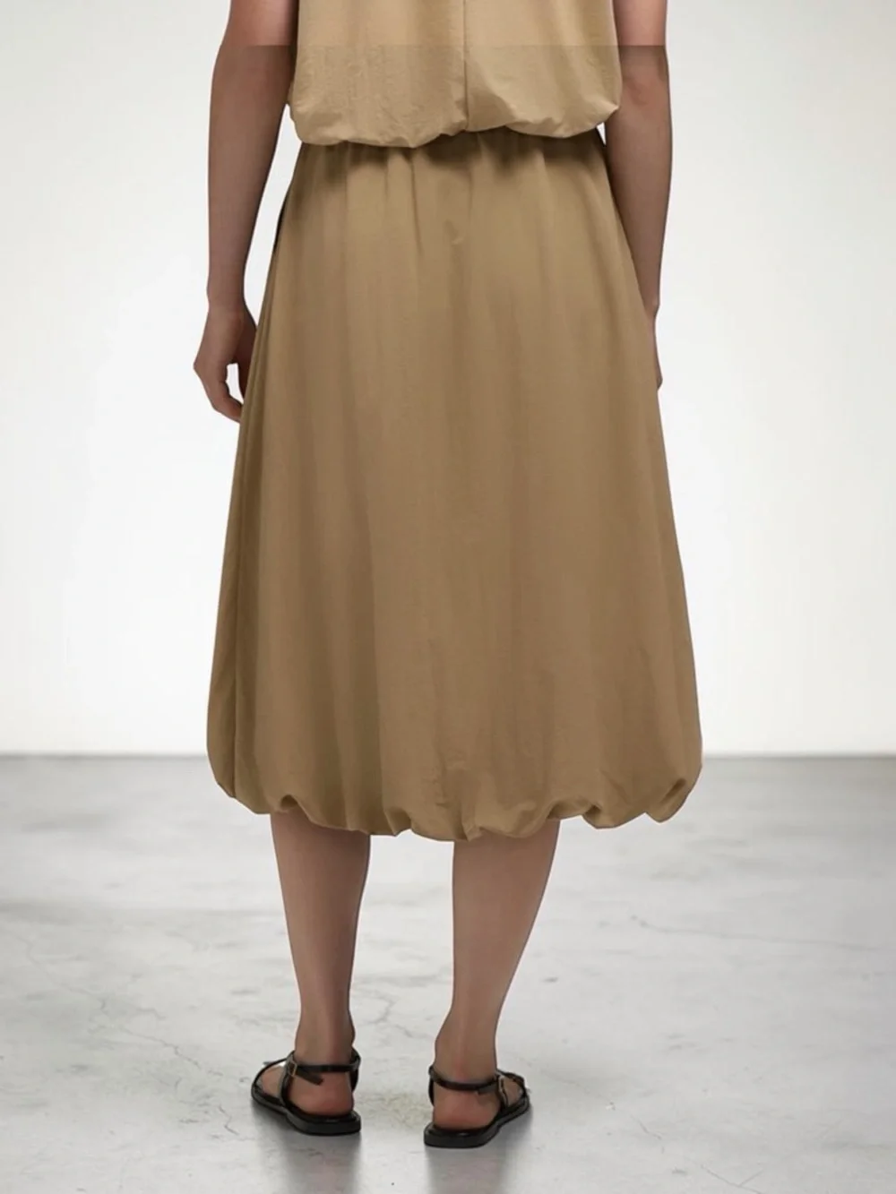 Hunter Bubble Hem Midi Skirt in‎ Clay XL NWT - Picture 2 of 6